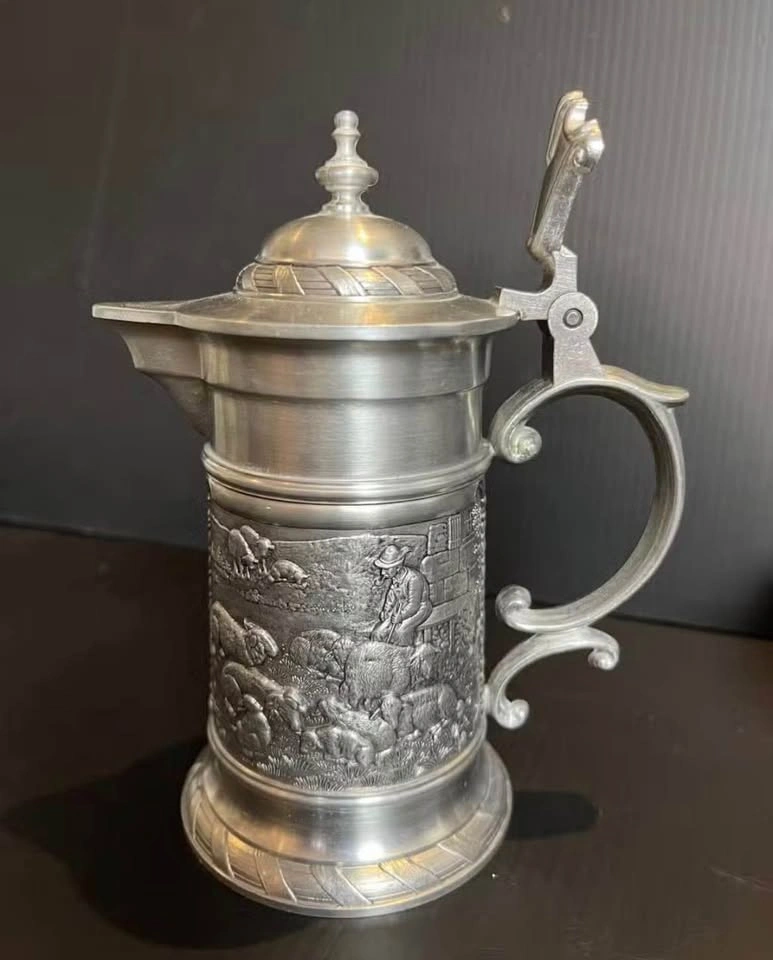 Vintage West German Pewter Schnapps Set - photo 3