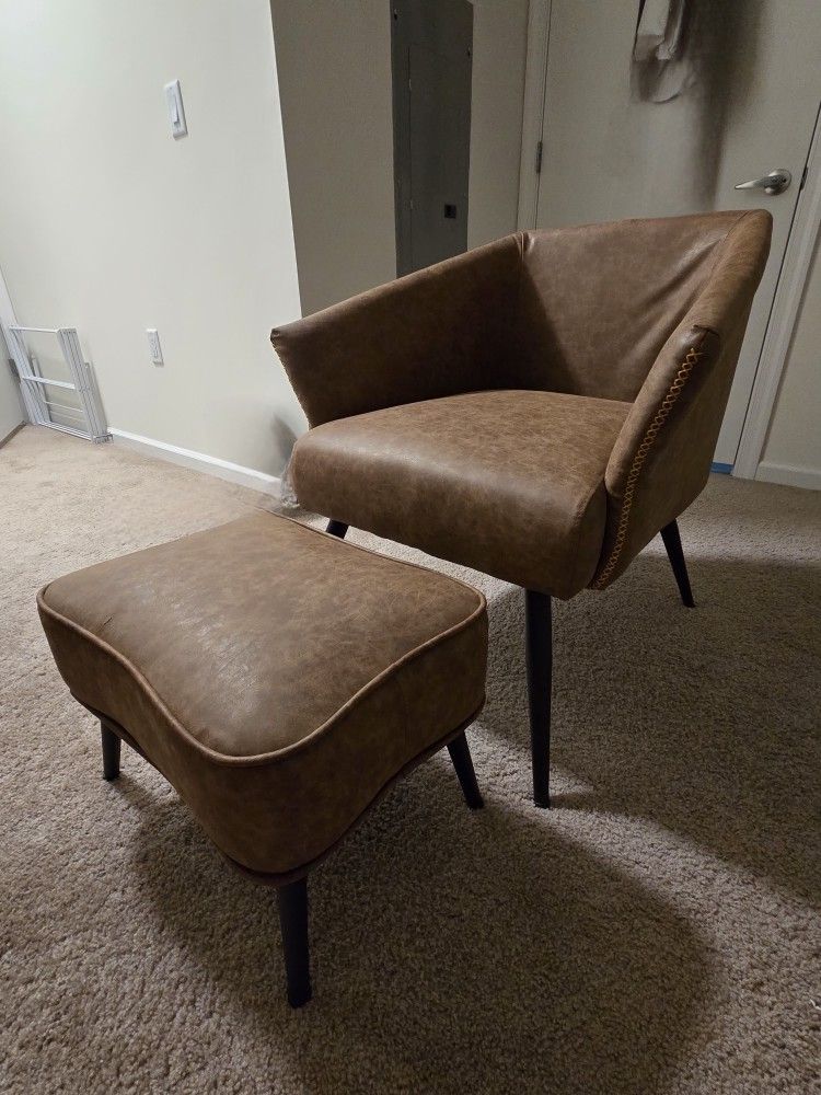 Accent Chair With Foot Rest - photo 2