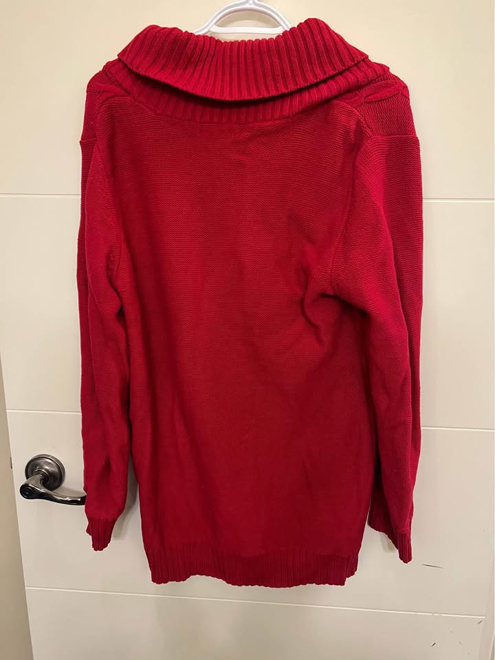 Women’s Style and Co Red V-Neck sweater size XL - photo 4