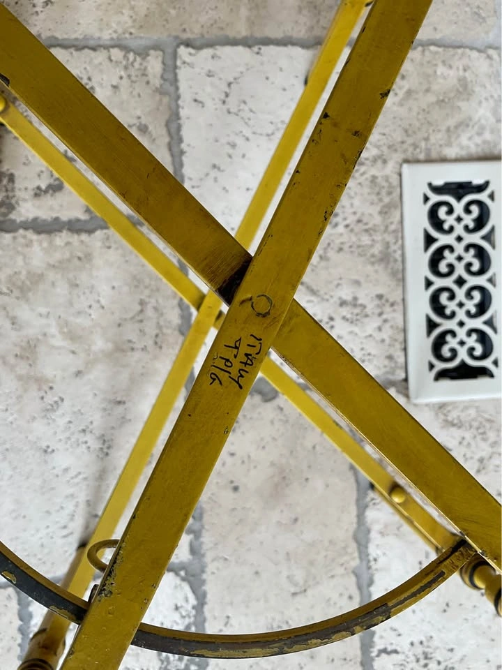 Vintage Italian Tole Tray & Folding Stand - photo 3