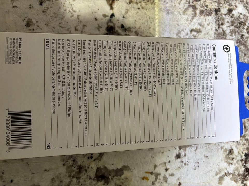 Plumbing Repair Kit - 142 pieces - photo 3