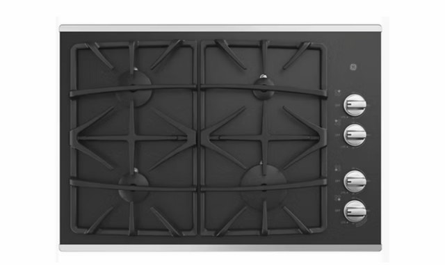 GE 30 inch wide gas cooktop