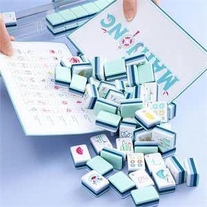 160 Acrylic Mahjong Tiles Set with Bag & Accessories - photo 3