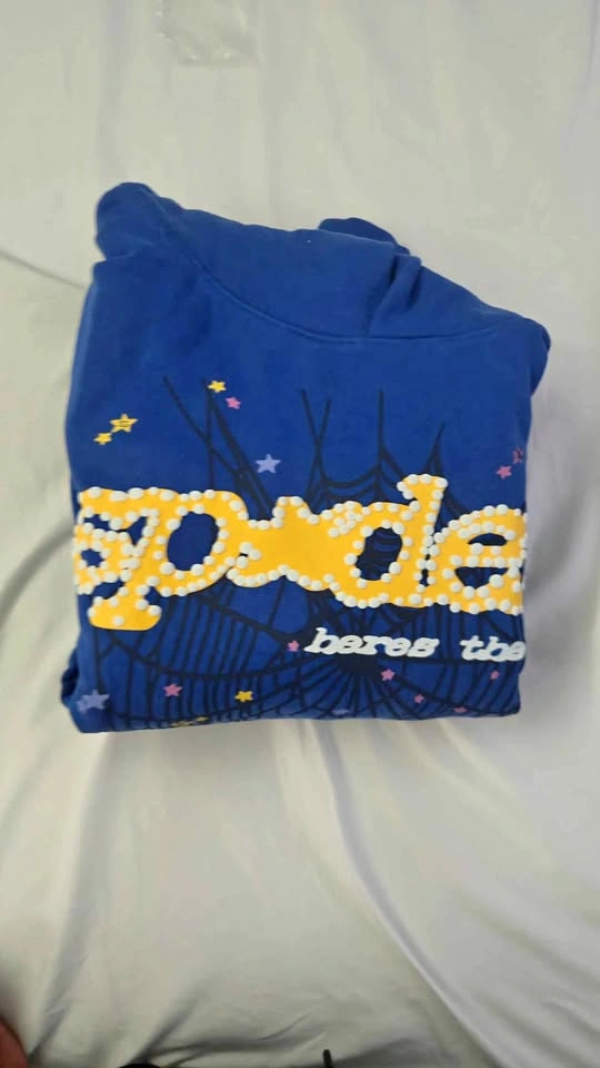 Blue sp5der hoodie