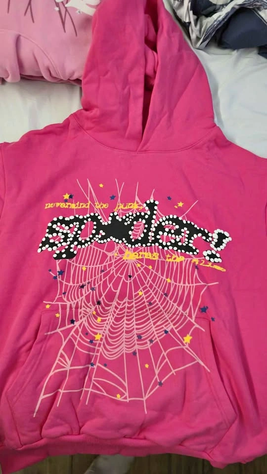 Pink sp5der hoodie