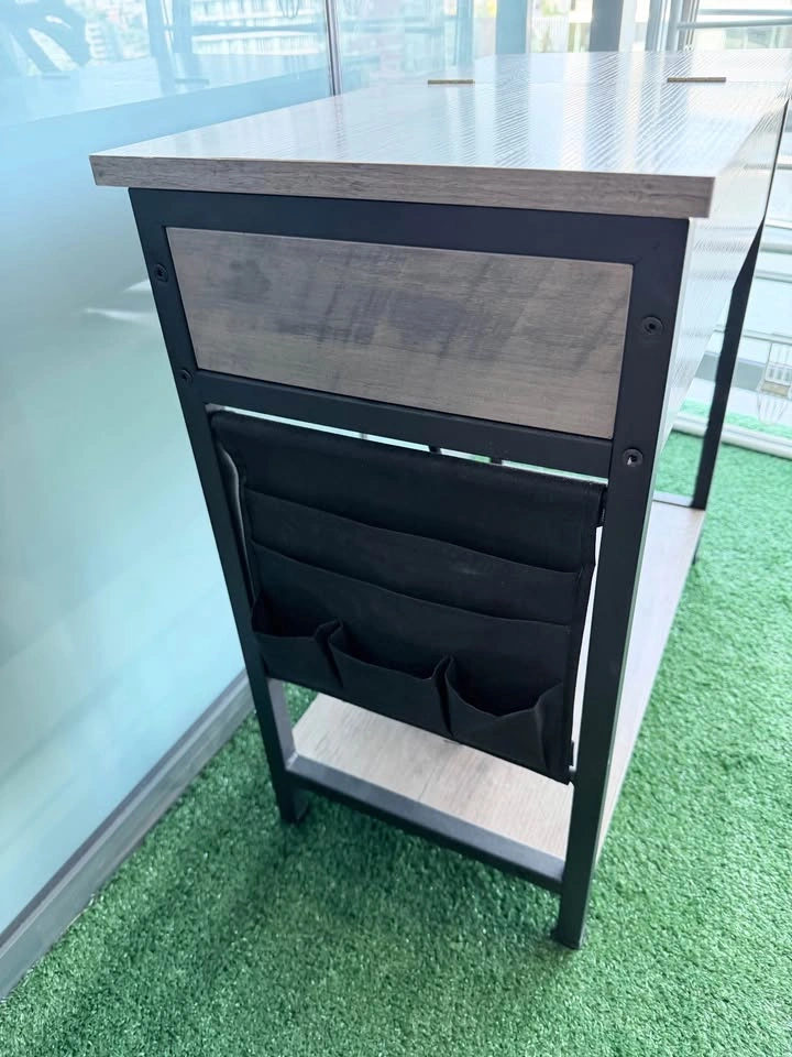 Side Table with Storage + USB Ports and Outlets - photo 2