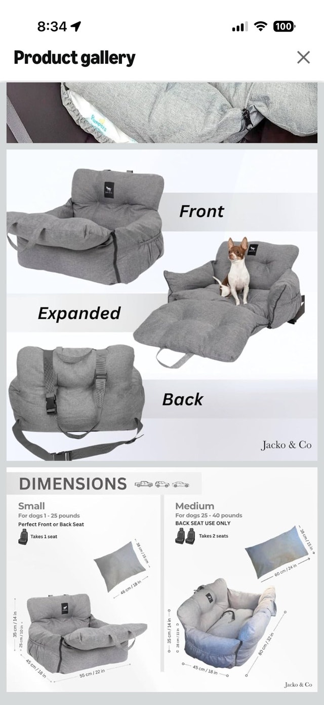 Jacko & Co Dog Car Seat - photo 3