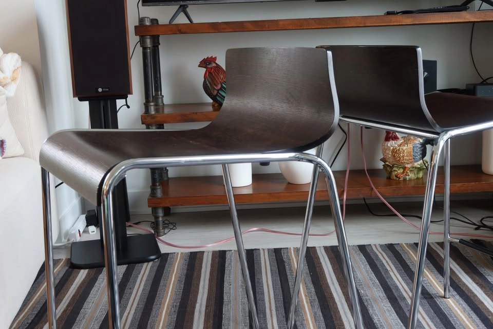 Calligaris Counter Stools (Pair) - Made in Italy, Wenge & Chrome - photo 2