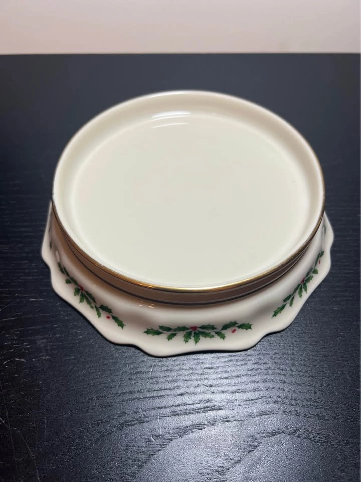 Lenox Holiday Punch Bowl Stand - Holly Berry & Gold - photo 2