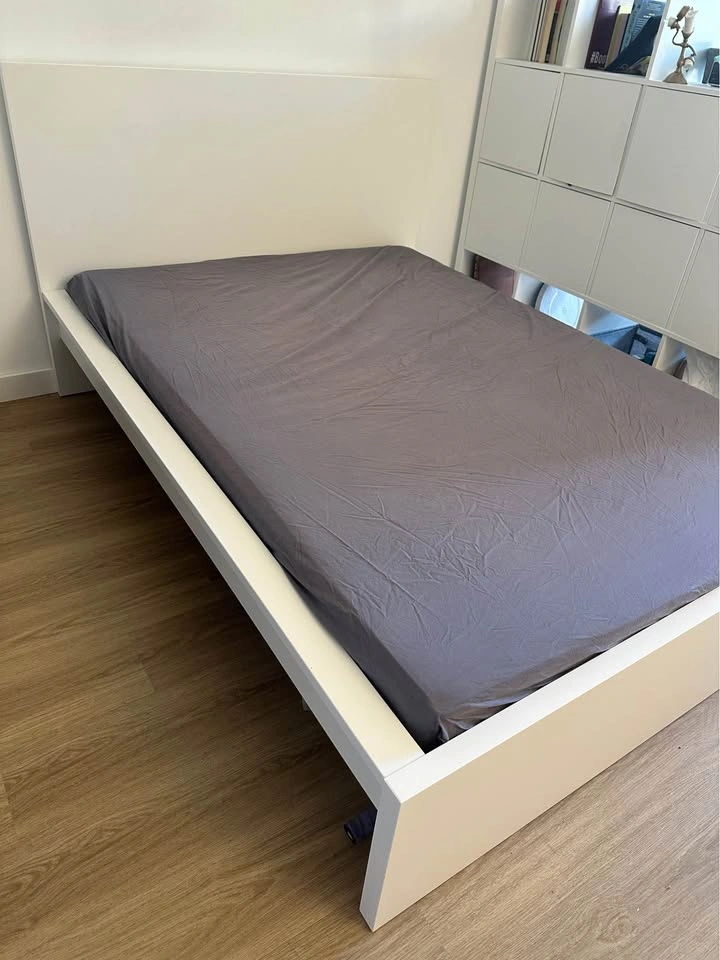IKEA Malm Bed Frame (FULL) + Mattress + Slats - photo 4