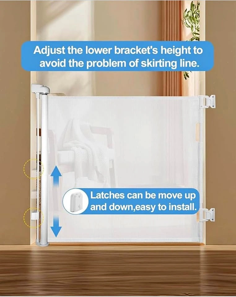 Retractable mesh baby gate