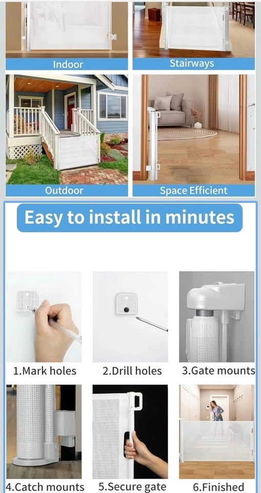 Retractable mesh baby gate - photo 4