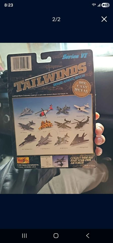 1999 Maisto Tailwinds F-117 Nighthawk Stealth Jet Diecast - photo 2