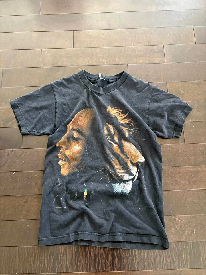 Vintage Bob Marley Lion T-Shirt Zion Rootswear 2007