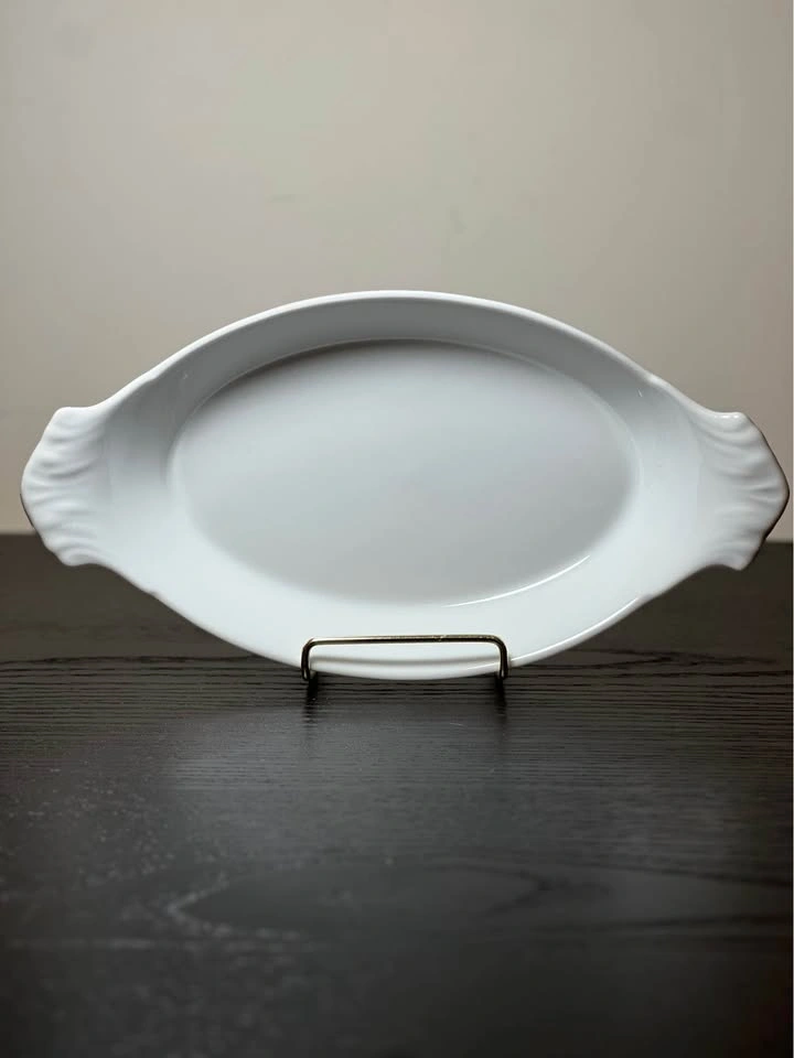 Apilco France White Porcelain Oval Au Gratin Dish No. 9 - photo 2