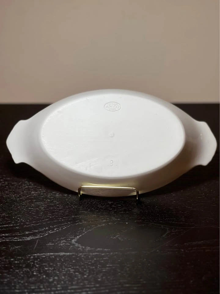Apilco France White Porcelain Oval Au Gratin Dish No. 9 - photo 3
