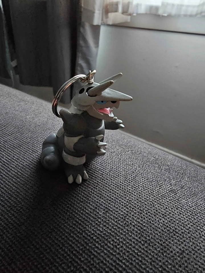 Aron Lairon Aggron Pokemon Finger Puppet Keychain Evolution Set - photo 3