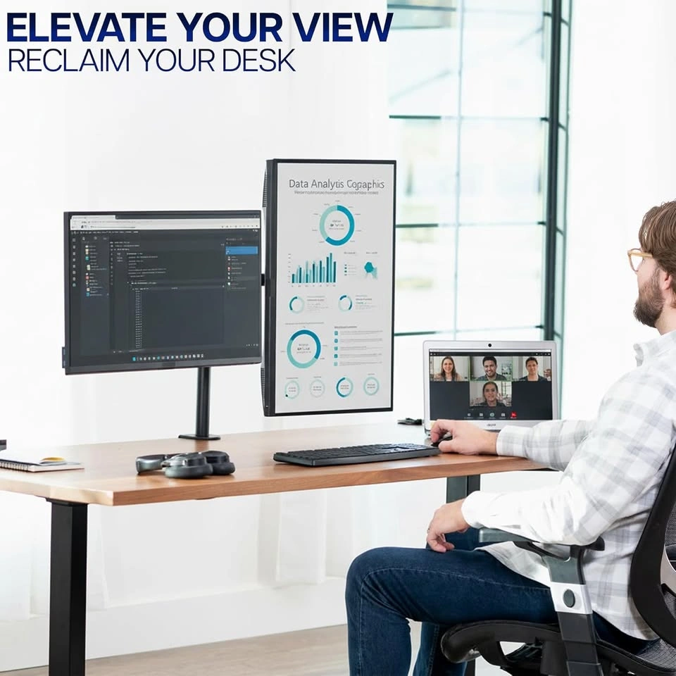 Brand New VIVO Dual Monitor Desk Mount Stand – Sealed Box - photo 2