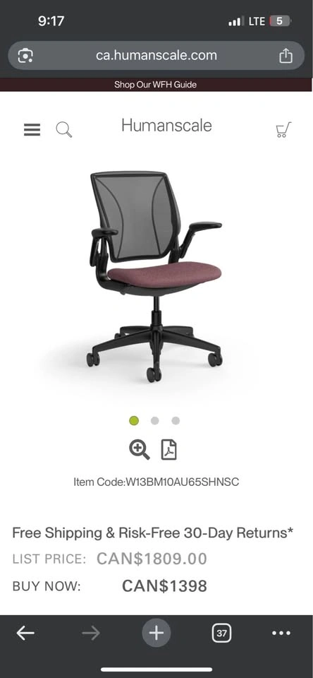 Humanscale World Mesh Task Chair - photo 3