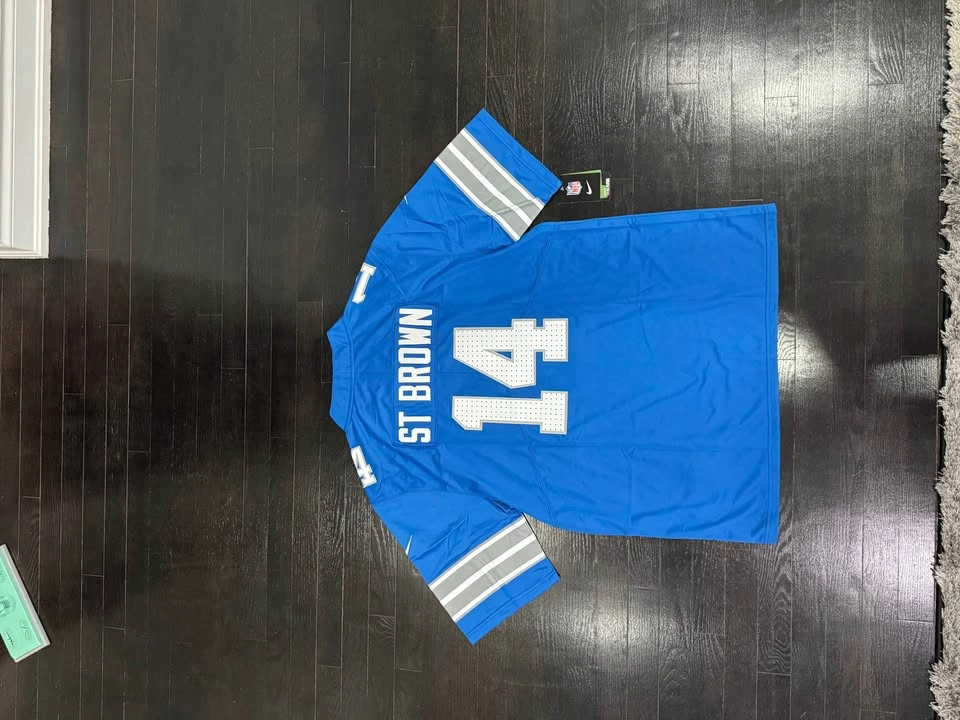 Detroit Lions St Brown NFL Jersey - Size Large - photo 2