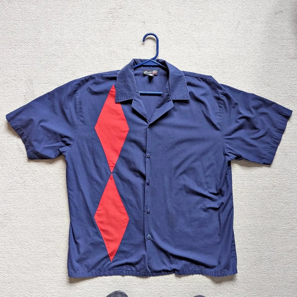 Men's Button Down Bowling Shirt