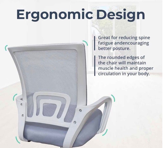BRAND NEW MotionGrey Ergonomic Office Chair - White & Grey Mesh - photo 4