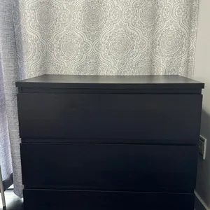 MALM 3-drawer chest, black/brown | Karrot MALM 3-drawer chest, black/brown | Karrot