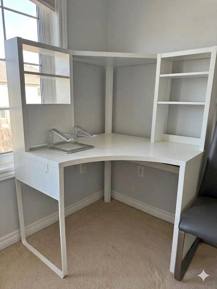IKEA MICKE Corner Workstation - White (Assembled!)