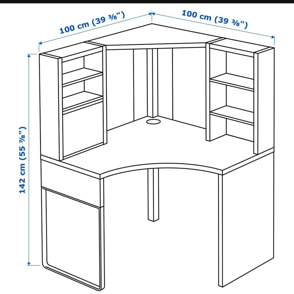 IKEA MICKE Corner Workstation - White (Assembled!) - photo 2