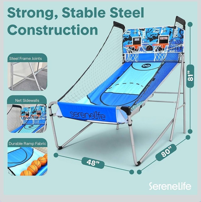 SereneLife Dual Shot Basketball Arcade Game