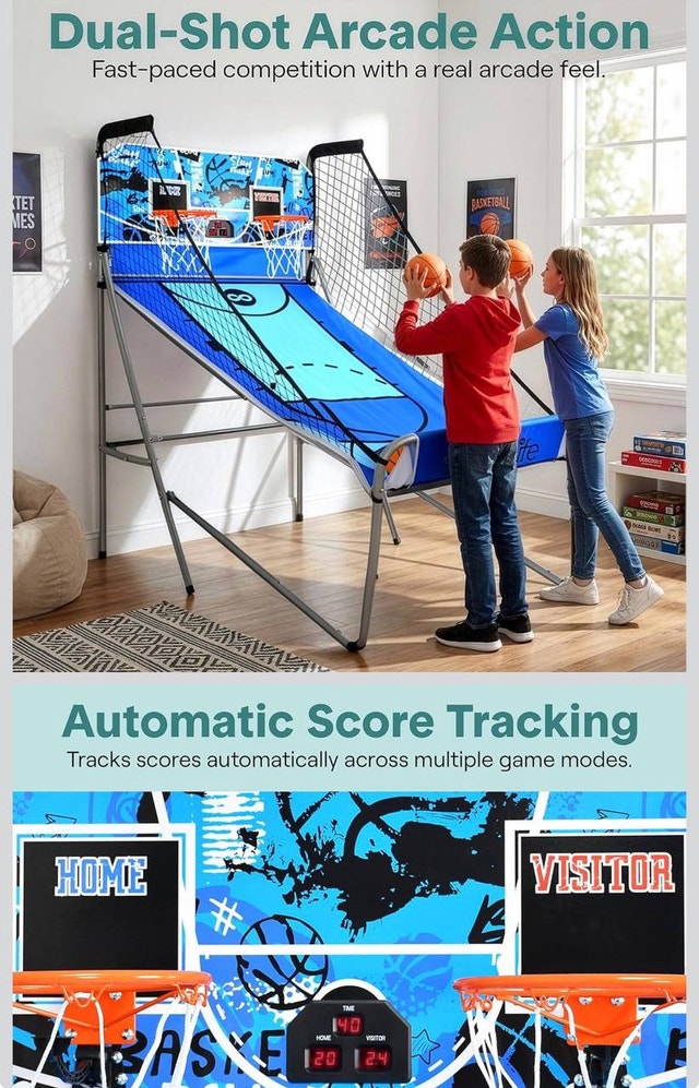SereneLife Dual Shot Basketball Arcade Game - photo 2