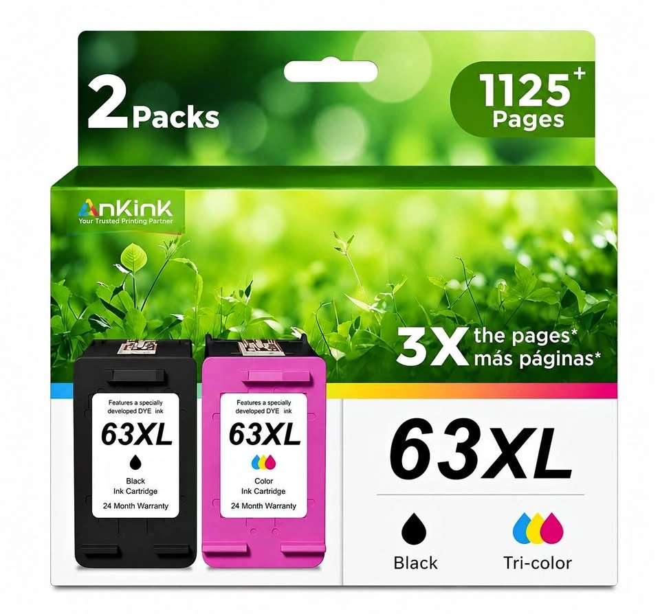 NEW HP 63XL Black & Color Ink Combo Pack Sealed