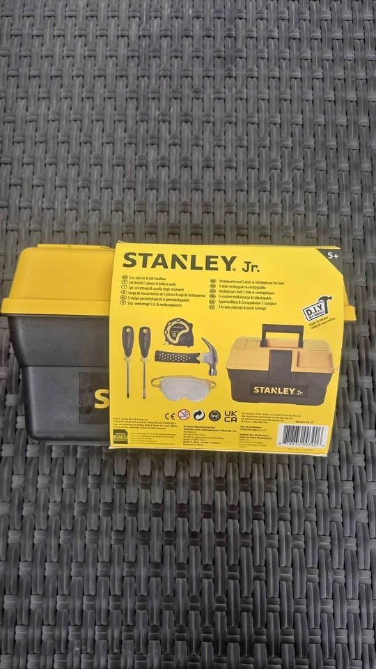 Stanley Jr. 5 Piece Tool Set & Kids' Toolbox Brand New