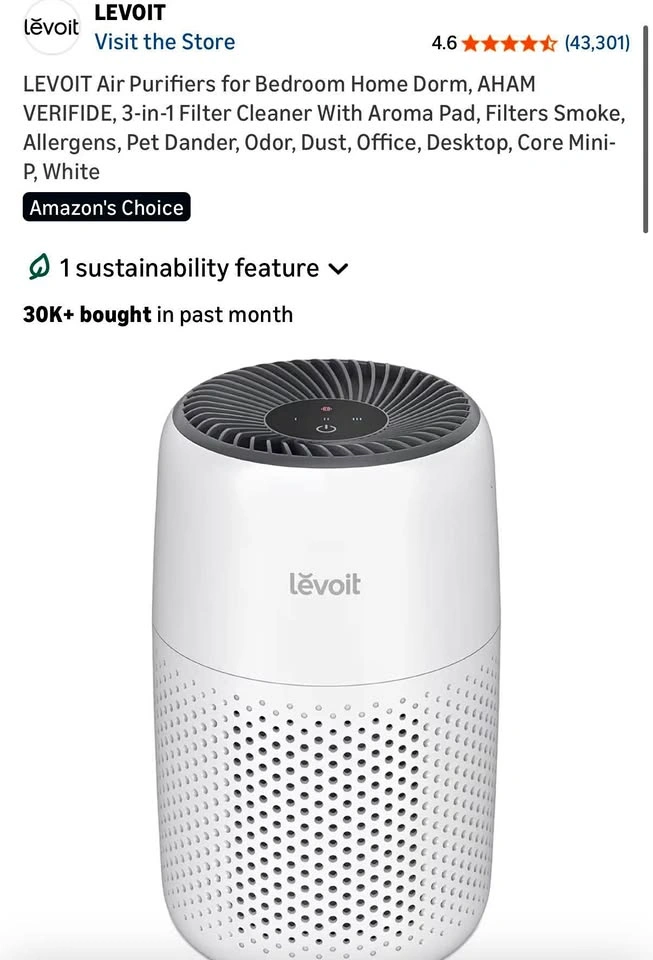 Levoit Core Mini-P Air Purifier