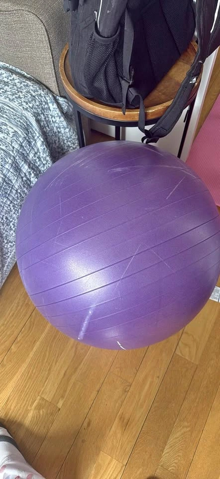 Purple exercise ball