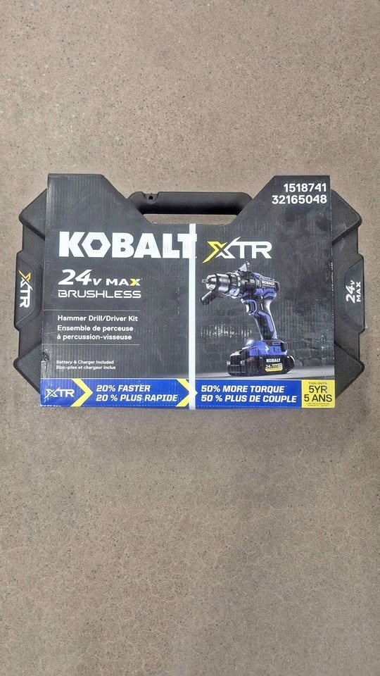 Kobalt XTR 24V Max Brushless Hammer Drill/Driver Kit