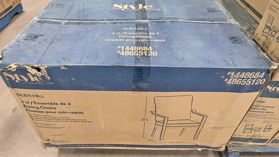 Style Selections Glen Hill Dining Chairs - 4 Count Brand New