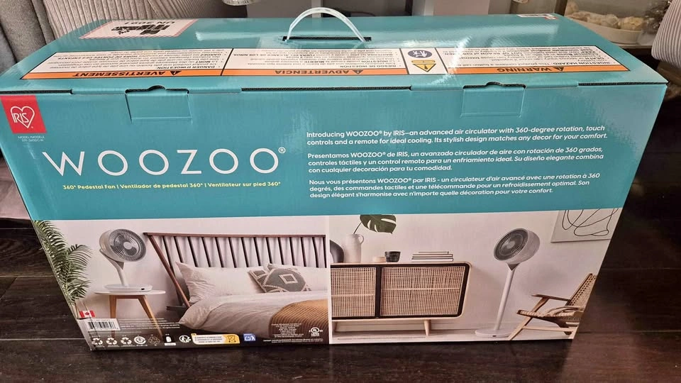 WOOZOO by IRIS 360° Pedestal Fan STF-360DC - Brand New Sealed