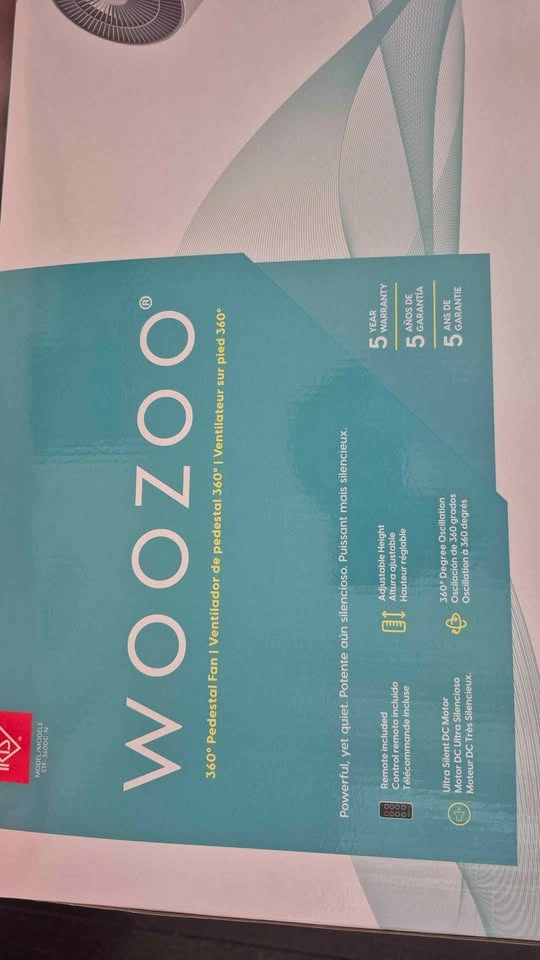 WOOZOO by IRIS 360° Pedestal Fan STF-360DC - Brand New Sealed - photo 3