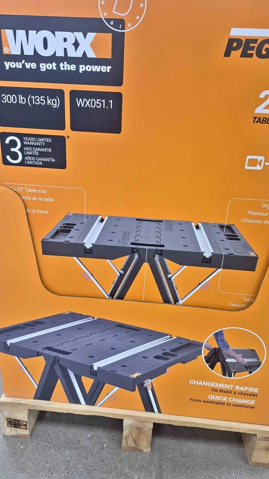 Worx Pegasus Work Table & Sawhorse WX051.1 - New