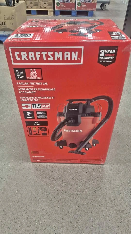 Craftsman 8 Gallon 3.5 Peak HP Wet/Dry Vac