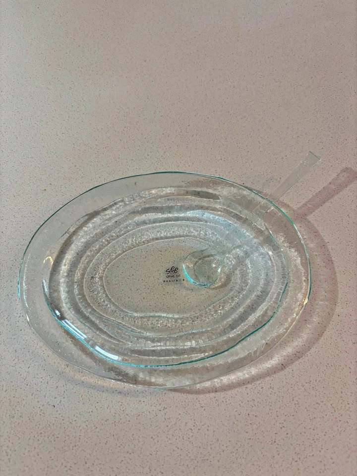 Glass Dish w/ Spoon