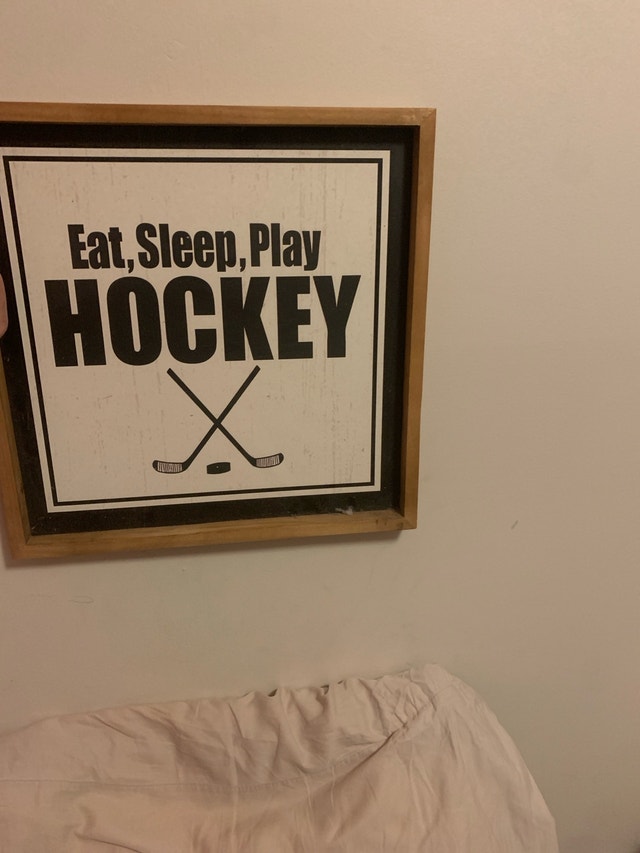 Eat Sleep Hockey Framed Wooden Poster - photo 4