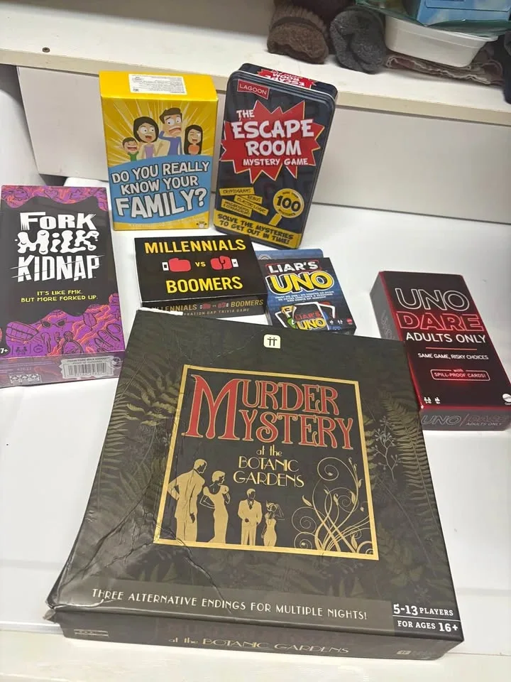 Games Night Bundle (UNO Dare, Escape Room, Murder Mystery, Party