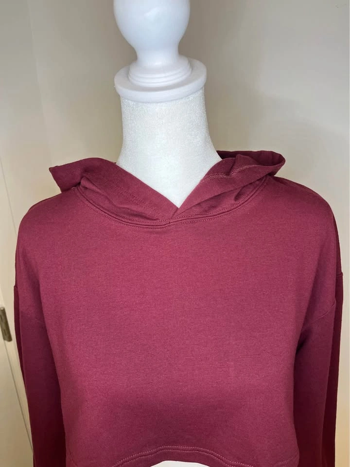 BALERA Burgundy Long Sleeve Crop Top - photo 2
