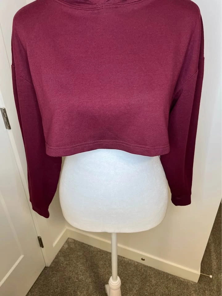 BALERA Burgundy Long Sleeve Crop Top - photo 3