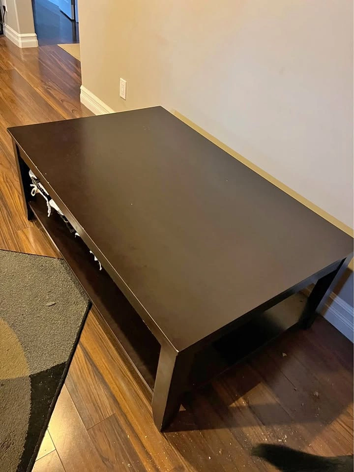 3 Piece Dark Brown/Black Coffee and End Table Set