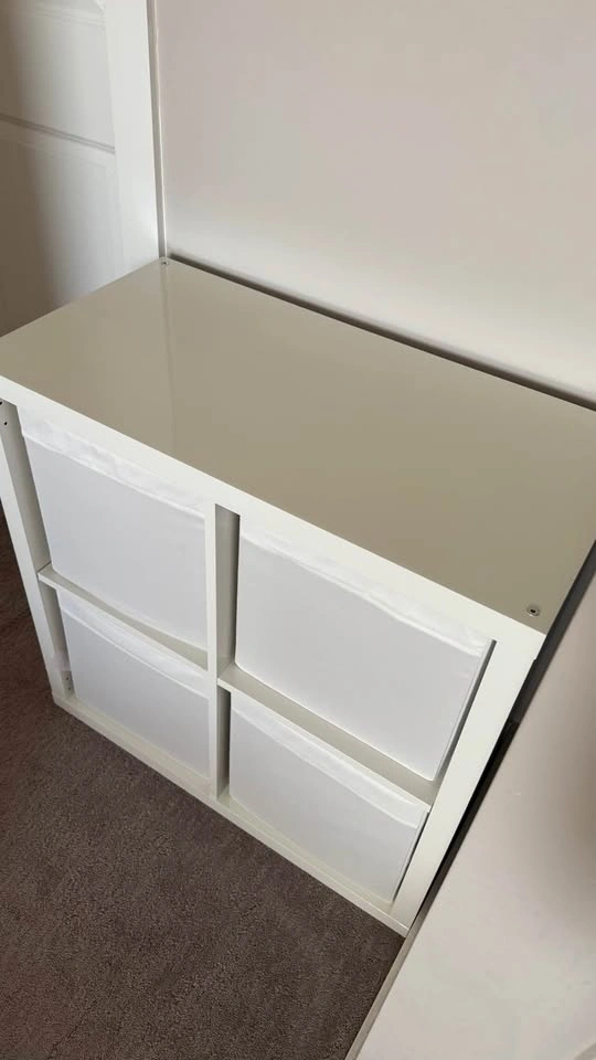Ikea KALLAX white shelf unit with 4 boxes - photo 2