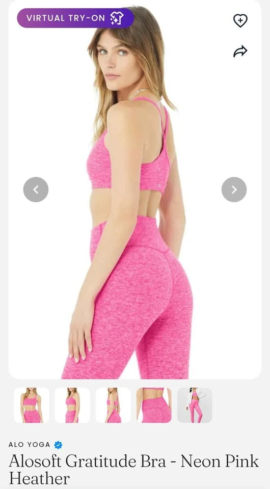 Alo Yoga Alosoft Set - Neon Pink Heather - photo 2