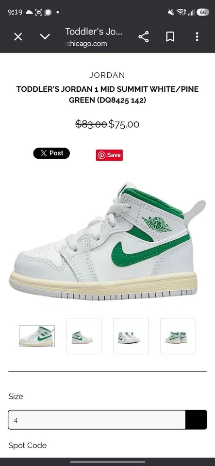 Jordan 1 Mid Size 4C - photo 5